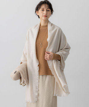  【LEE掲載】ピュアカシミヤ フリンジ ストール