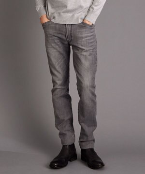  【キングサイズ・暖か起毛裏地付/ストレッチ】レイヤード デニム パンツ