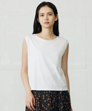  【洗える】スーピマスムース タンクトップ