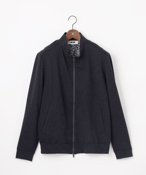  【キングサイズ・ジャージー/ストレッチ/軽量】トップメランジピケ スタンドジップアウター