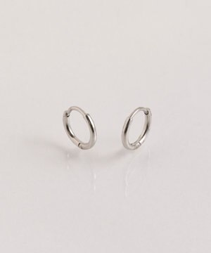  〈シリーズ累計販売10000点突破！〉〈金属アレルギー対応〉ミニフープピアス/サージカルステンレス　シルバー