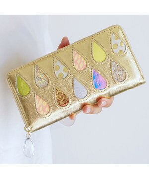  ドロップス　ラウンドファスナー長財布 【かわいいデザイン！本革のやわらかな風合い】