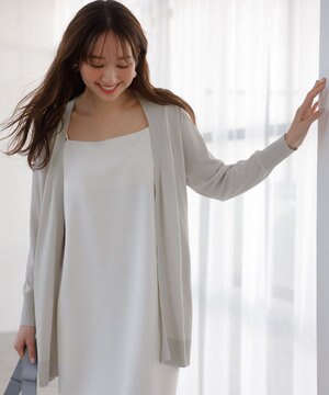  【UVケア】サイドスリットロング カーディガン