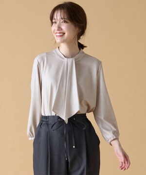  【洗濯機可能】プリントブラウス