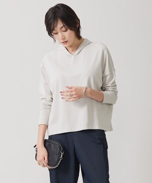  【洗える】 ヴィスコースワイド デザインニットプルオーバー
