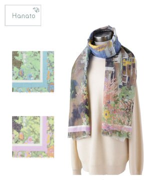  Hanato(ハナト) コットンシルクビッグストール／70×175cm