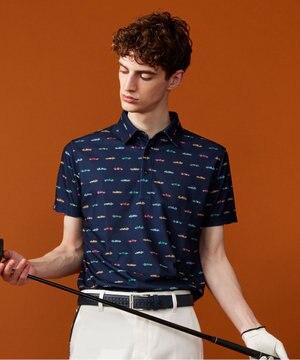  【MEN】レーシングカープリント 半袖ポロシャツ