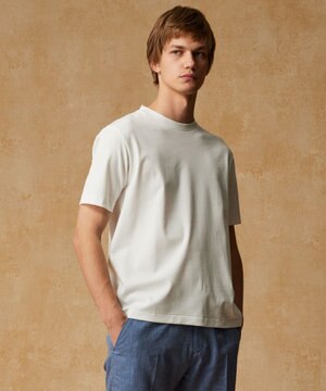  【和紙ニット/日本素材・縫製/ 軽量/通気性/速乾性】和紙フライス Tシャツ