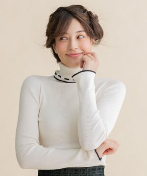 【WEB限定】【TOCCA LAVENDER】Ribbon Stitch Turtle Knit タートルニット