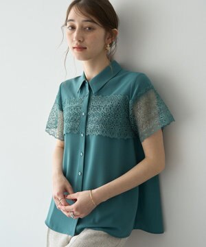 レースMIXブラウス