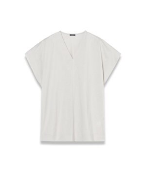  【WEB&OUTLET限定・洗える】シアーコットンジャージー　ブラウス