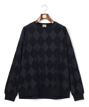  【KING SIZE】アーガイルワントーンリンクス ロングスリーブ Tシャツ