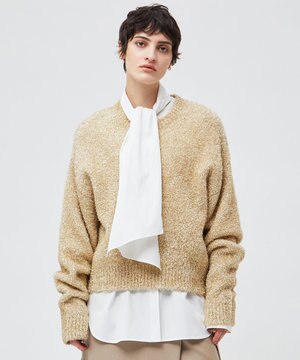  【洗える】CROIX / コットンボウタイブラウス