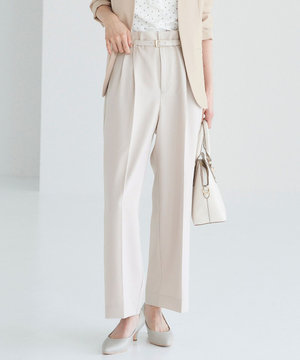 【洗える】ドライオックスタック ワイドパンツ