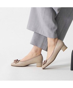  <Riz raffinee>スクエアトゥリボンパンプス