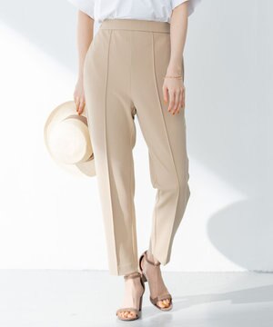 【洗える】ジョーゼットストレッチジャージー パンツ