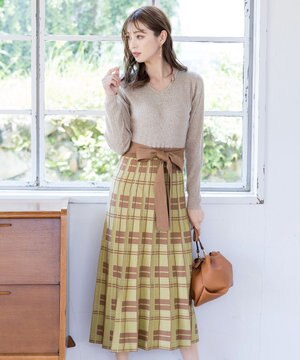 【洗える】1枚でスタイリングが叶うニットワンピース