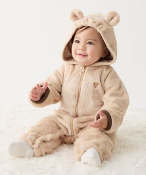 【ミキハウス】【60-80cm】 マイクロファー カバーオール