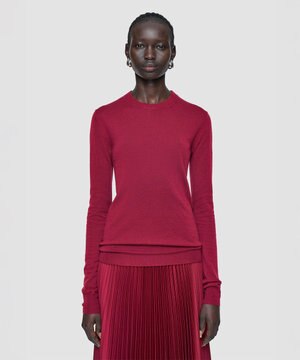  【洗える】キャッシュエアー　ラウンドネックニット