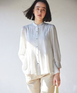 リヨセルシャーティングペプラム ブラウス