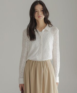 【WEB限定】フラワーチュールブラウスライク カットソー