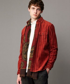  【イタリア製・ Holliday&Brown】ビックペイズリー ストール