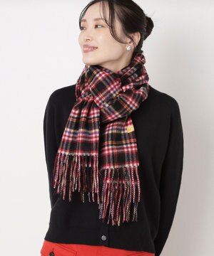  WEB限定【洗える】ミエル (miel) カシミヤ100％ チェックストール