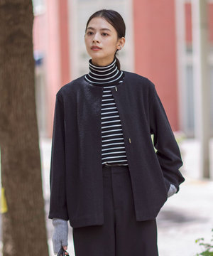 ブークレー ノーカラーアウター