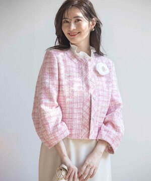  【KUMIKYOKU NAVY】マカロンツイード ジャケット