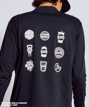 〈Pepsiコラボ〉【UNISEX】Pepsi 9-LOGO モックネック ロングT