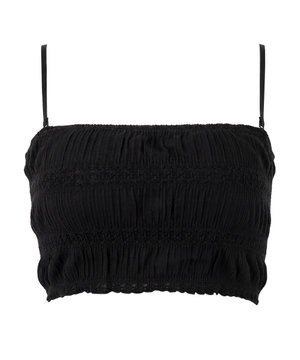  【BRADELIS Me / ノンワイヤー】レーシィチューブトップブラ ストラップ取り外し可能 2way 補正ブラジャー