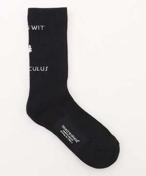 【虫よけ加工】【MEN】バックLOGOソックス ミドル丈 ゴルフ