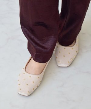  【Bridget Birkin】ドットビジューグリッターフラットシューズ