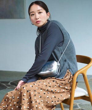 【新色追加/抗菌防臭】コットンカシミヤ タートルネックカットソー