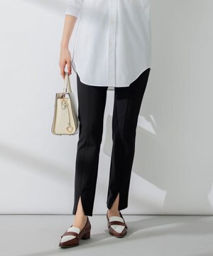  【WEB限定・ウエストゴム仕様】コンフォータブル スリットパンツ