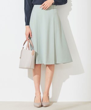  【洗える】サイドベルト スカート