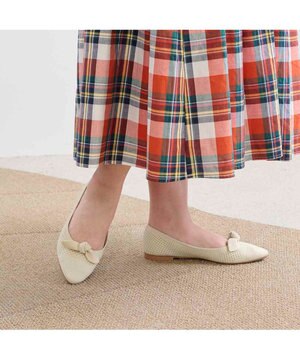  <ing>【サステナブル】２WAYポインテッドトゥニットパンプス