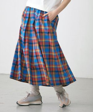  【WOMEN】チェックフレアスカート