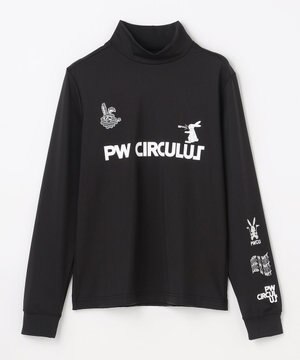 【吸水速乾 / UV遮蔽率99.5% UVカット / ストレッチ】【WOMEN】ラビットグラフィック ロングスリーブモックT ゴルフウェア レディース