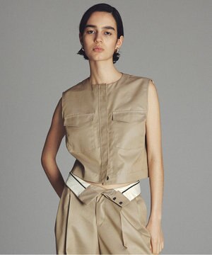  チノギャバジン ジレブラウス