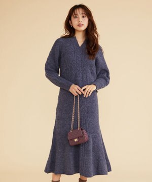  【セットアイテム】ケーブルニット セットアップ