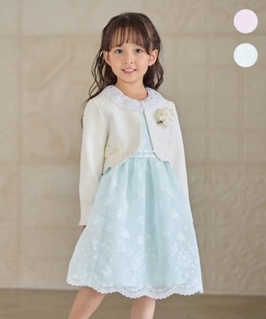 総刺繍 花柄ワンピース