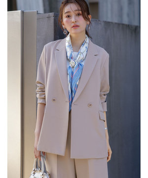 【UVカット・接触冷感・吸水速乾】スマートビューティストレッチ ダブルブレストジャケット