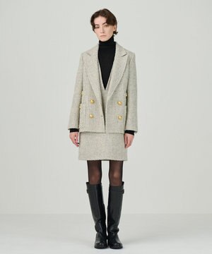  ラメループツイードジャケット