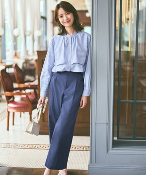  【ストレッチ・接触冷感・撥水・UVカット・洗える】エアリーストレッチ ワイドパンツ