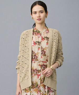  ジオメトリックモチーフ カーディガン