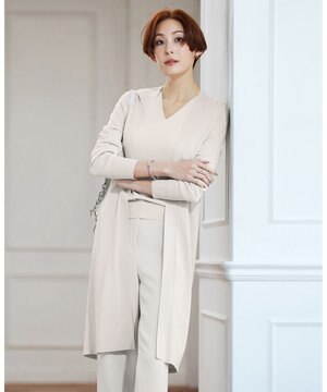  【WEB限定カラーあり】 シンセティックハイゲージ ロングカーディガン