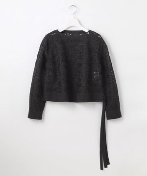  【GOLD LABEL】オーガンジーテープエンブロイダリー ブラウス