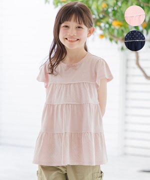  【110-140㎝】 ドットティアードチュニック