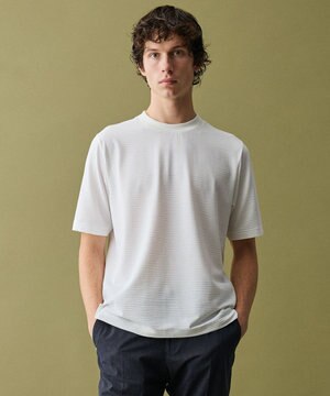  【【イタリア素材/清涼】】ジャージーサッカー Tシャツ